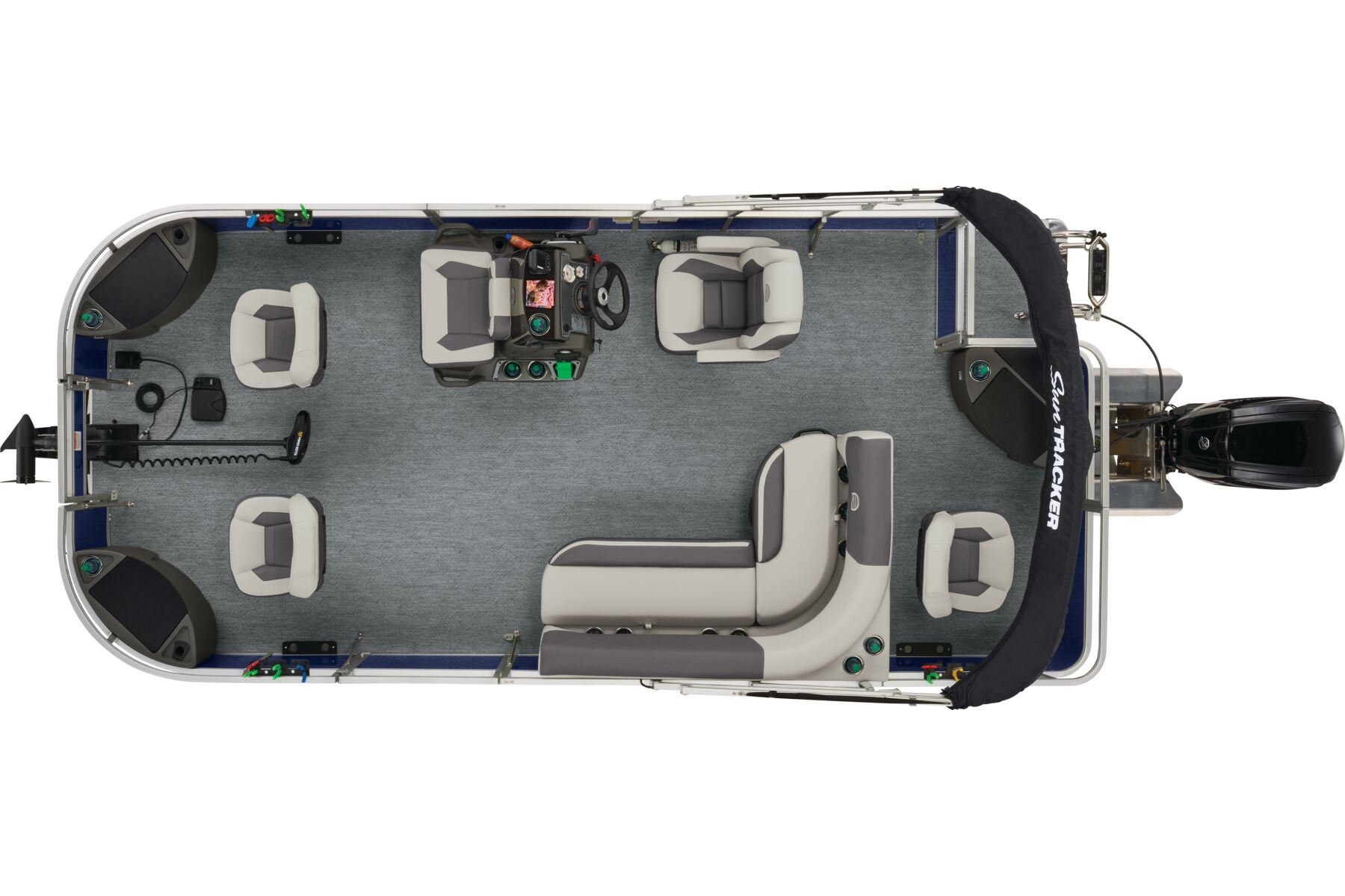Sun Tracker Bass Buggy pontoon layout