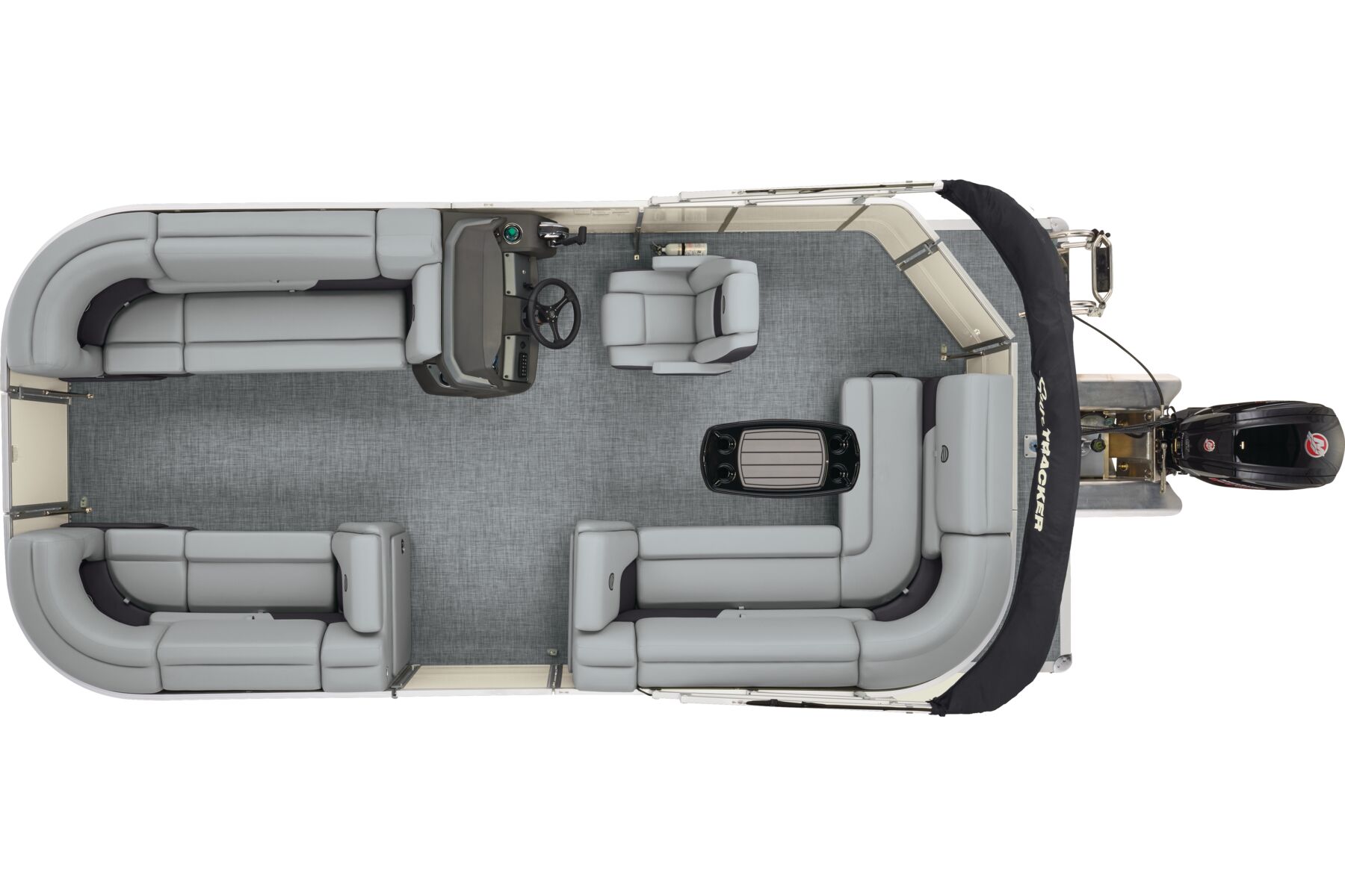 Sun Tracker Party Barge pontoon layout