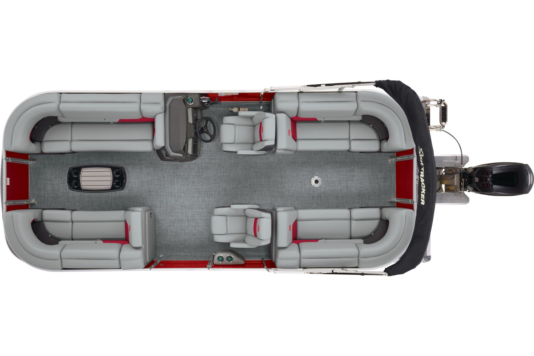 Sun Tracker Party Barge pontoon layout